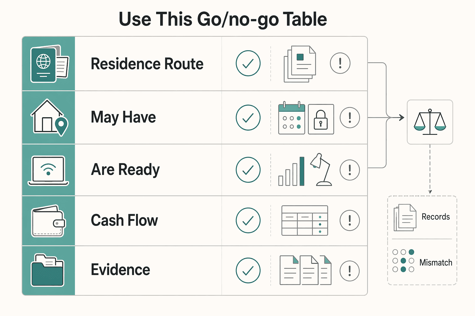 Diagram showing Use this go/no-go table for Munich Expat Guide for Remote Professionals in 2026.