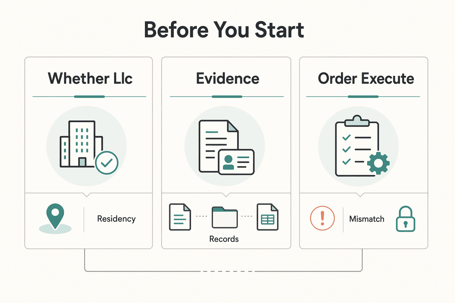 Diagram showing Before You Start for How to Set Up a US LLC from Germany.