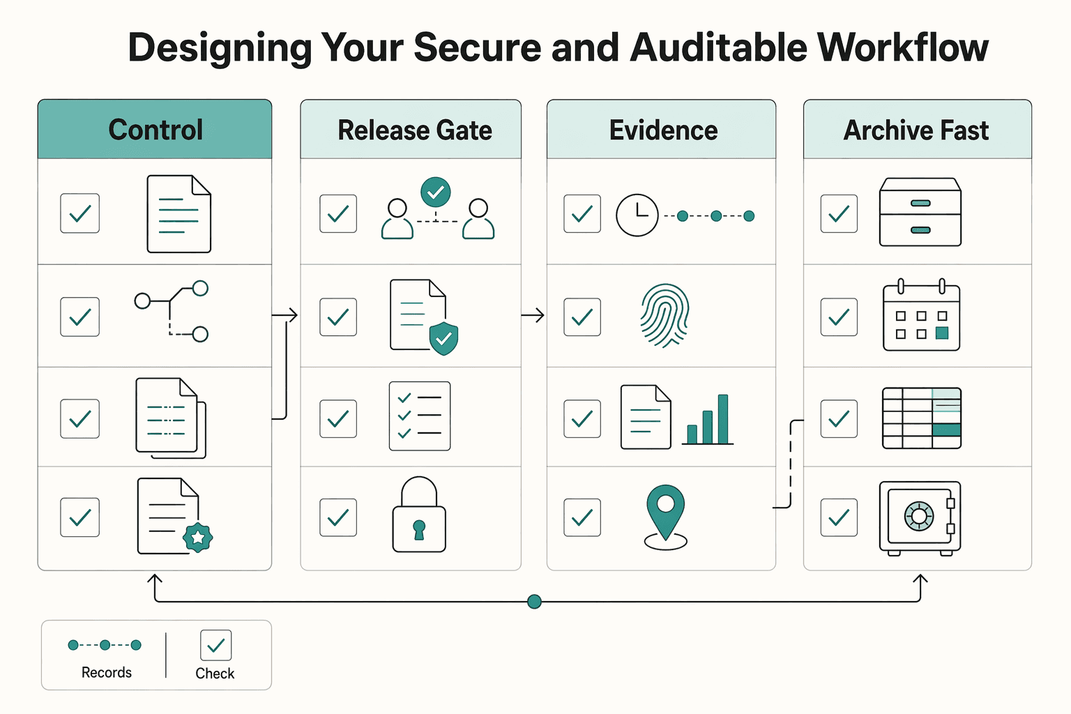 Diagram showing The Unbreakable Chain: Designing Your Secure & Auditable Workflow for The Best E-Signature Software for Freelancers.