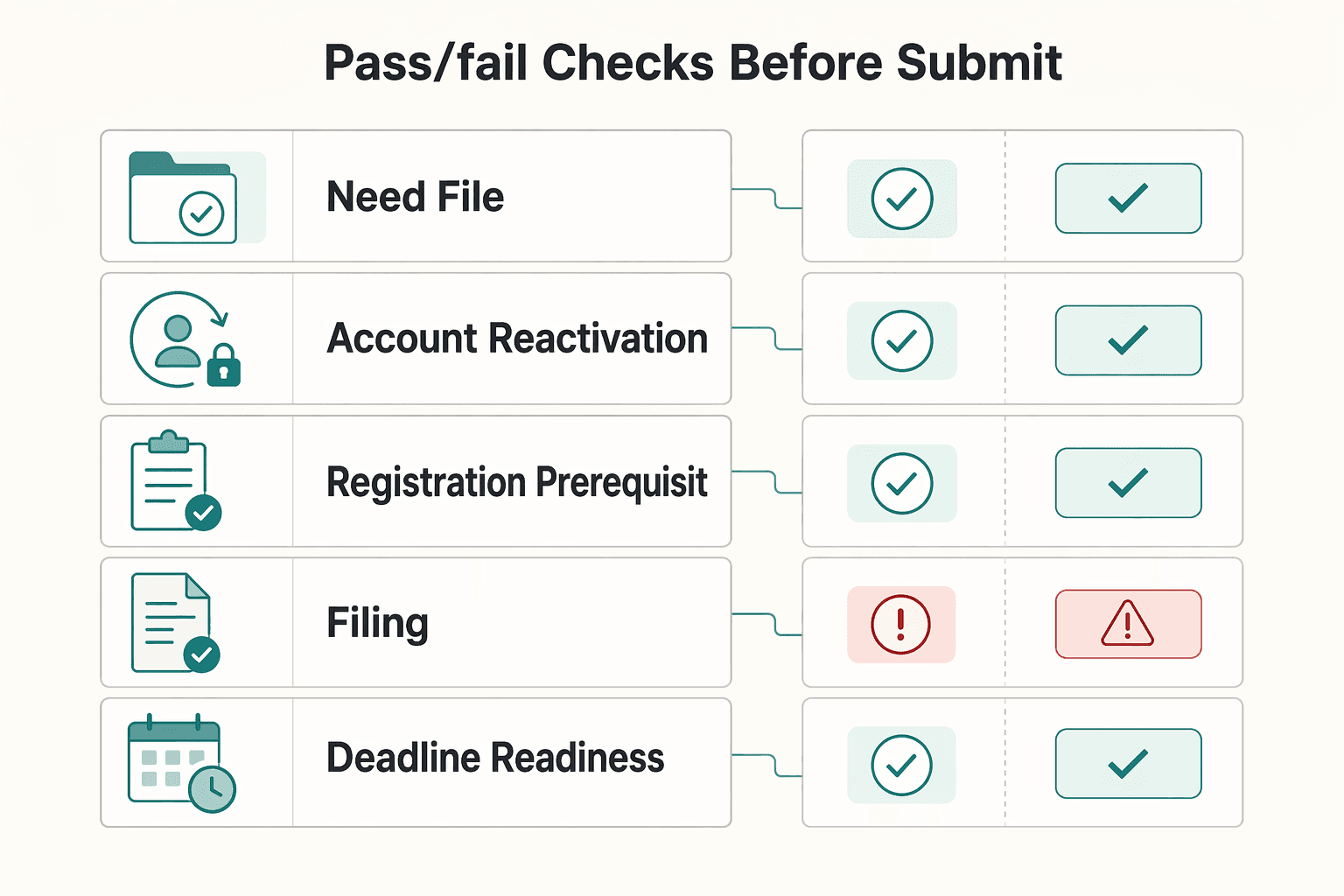 Diagram showing Use pass/fail checks before submit for UK High Potential Individual Visa Plan for a 2026 UK Move.