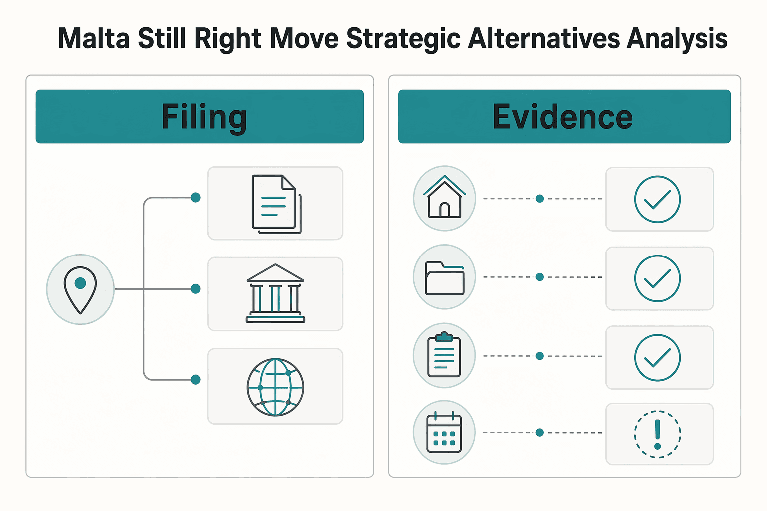 Diagram showing Is Malta Still the Right Move? A Strategic Alternatives Analysis for Malta Citizenship After the Golden Passport Ended.