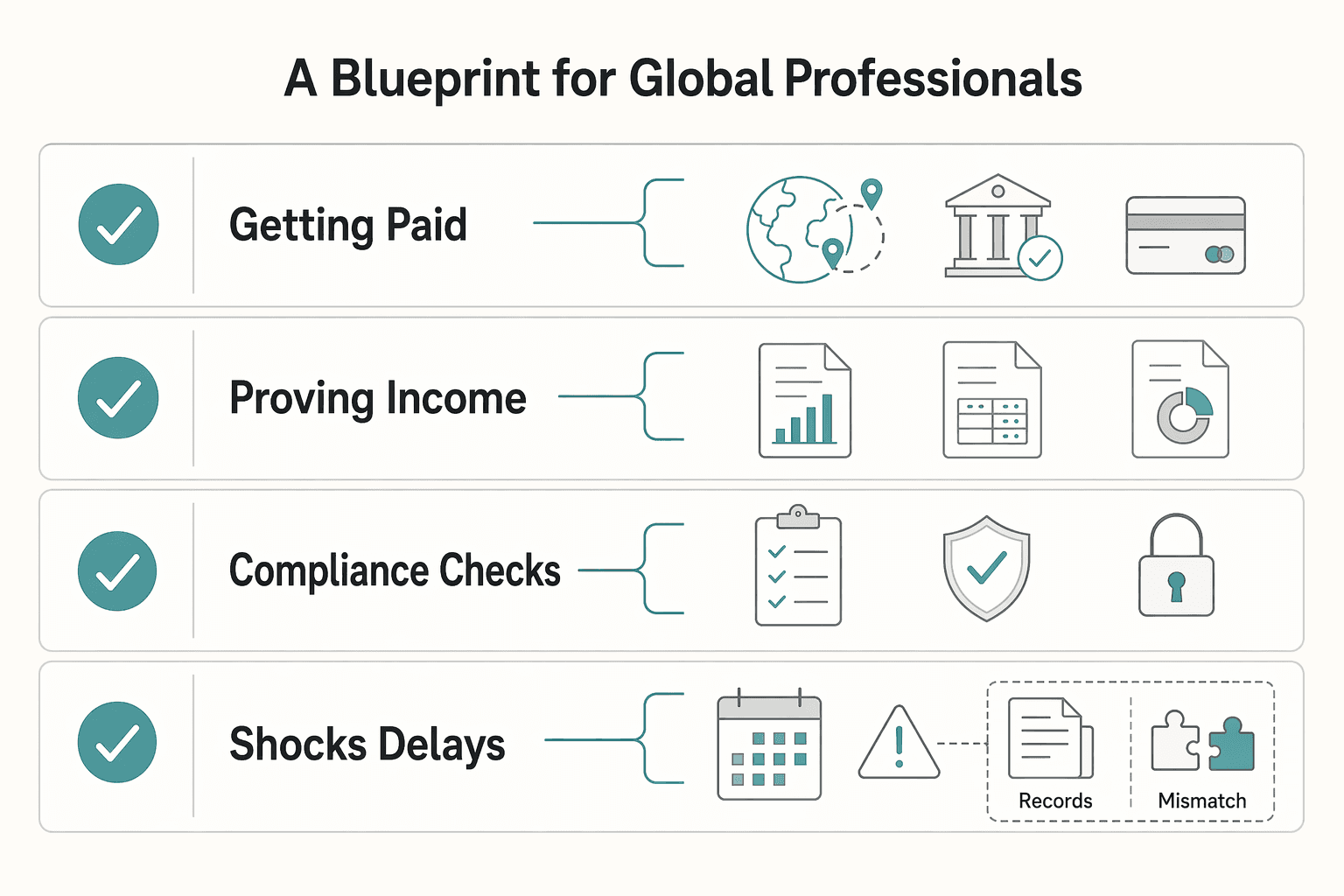 Diagram showing The Architect of Your Financial Identity: A Blueprint for Global Professionals for What is a 'Financial Identity' and Why Do Nomads Need One?.