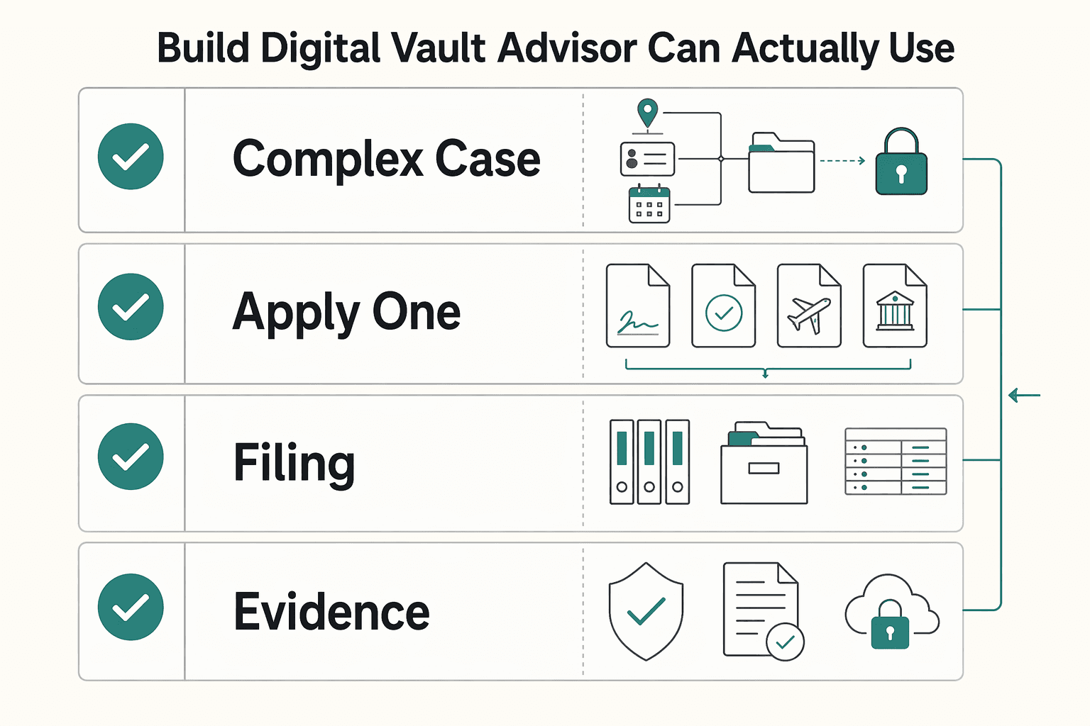 Diagram showing Build a digital vault an advisor can actually use for The Pyramid of Control for Freelancers: Operations, Compliance, and Margin.