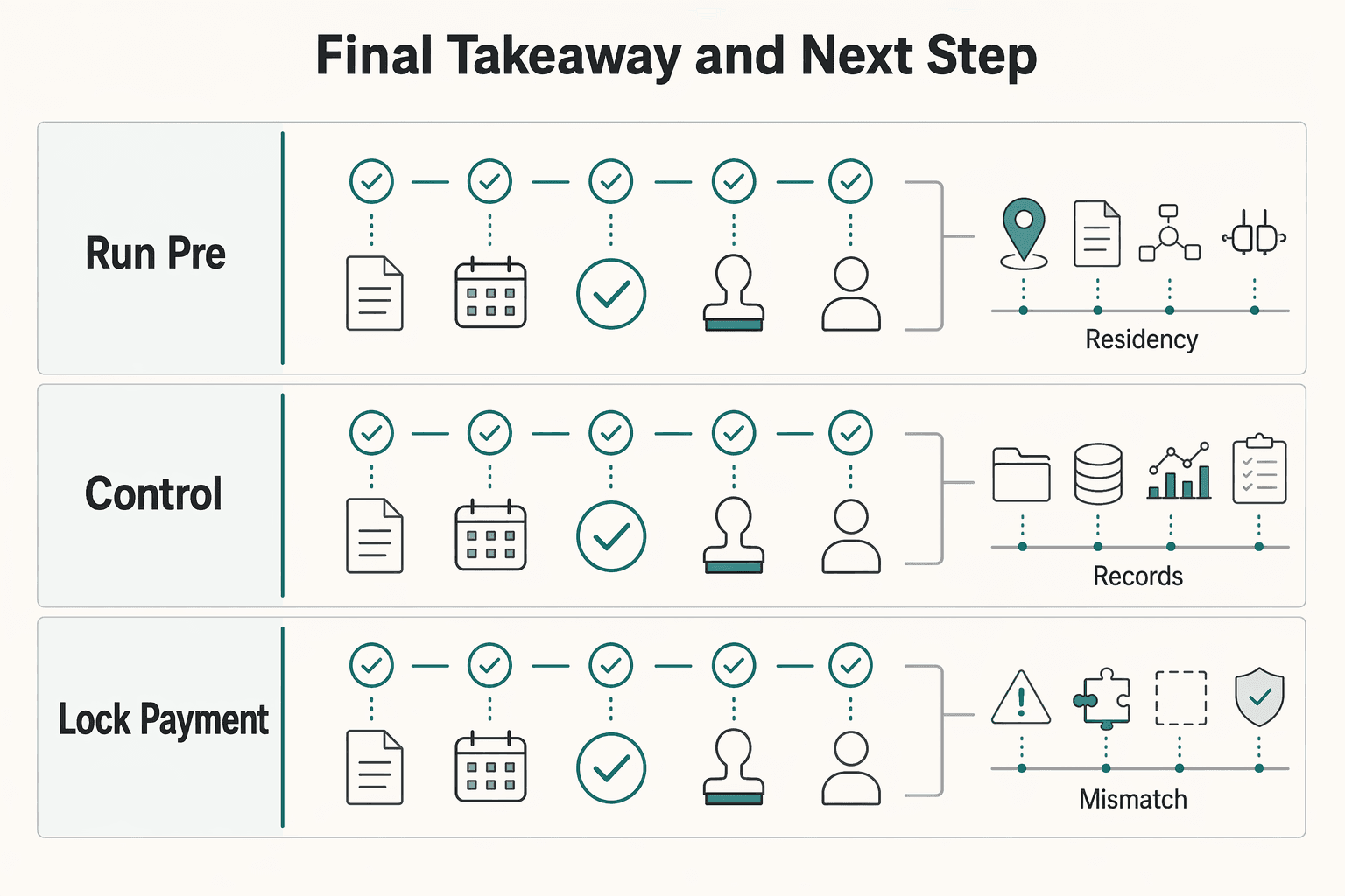 Diagram showing Final takeaway and next step for A DevOps Engineer’s Statement of Work That Prevents Scope Creep.