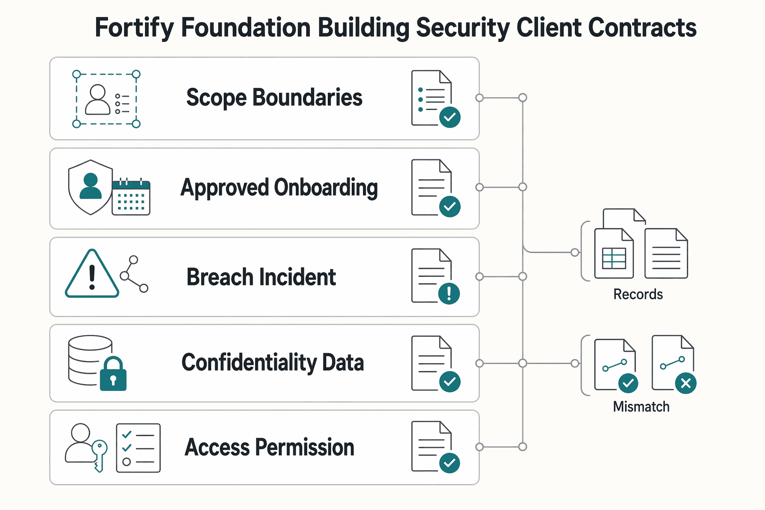 Diagram showing Phase 1: Fortify Your Foundation - Building Security into Client Contracts for How to Manage a Client's Social Media Accounts Securely.