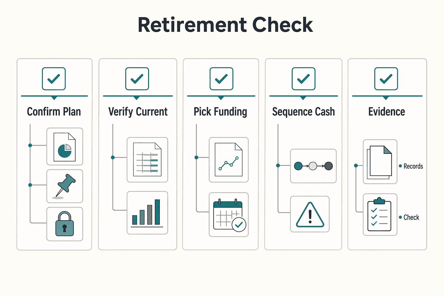Diagram showing Retirement check for TCJA Impact on Freelancers After 2026 and What to Verify Before Filing.