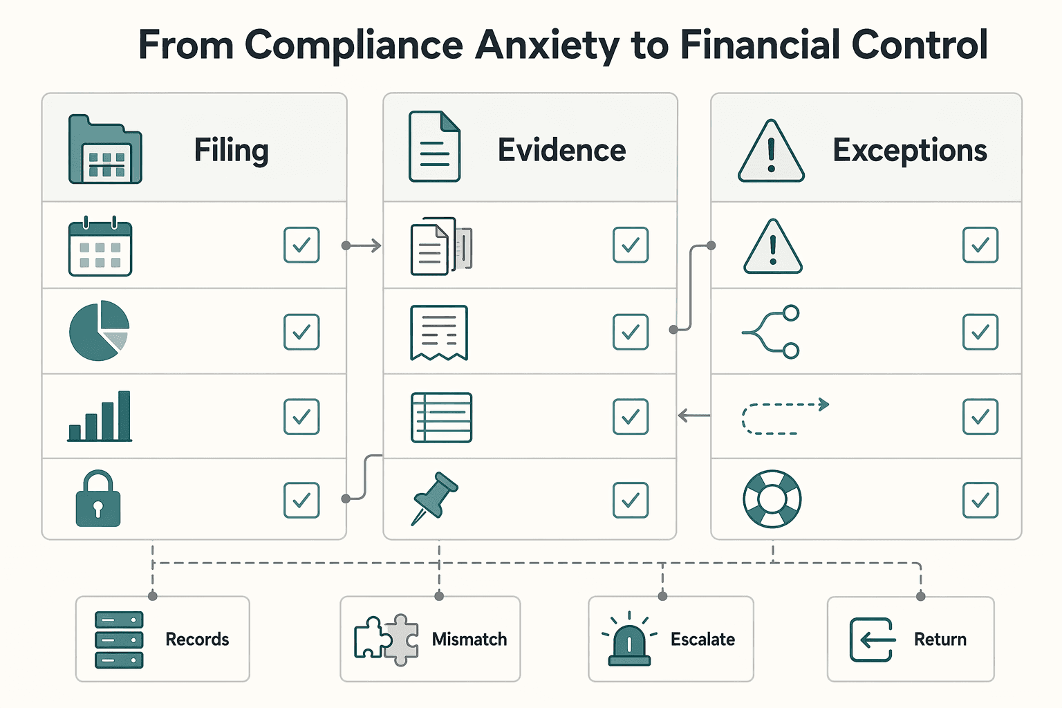 Diagram showing From Compliance Anxiety to Financial Control for How to Fill Out Form 1116 (Foreign Tax Credit).