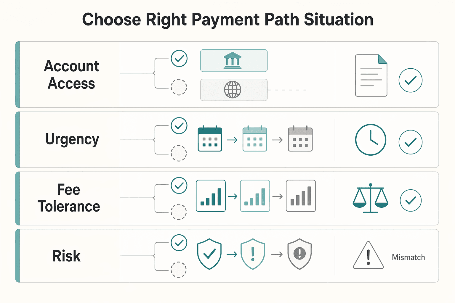 Diagram showing How to choose the right payment path for your situation for How to Pay the IRS from Abroad Without Misapplied Payments.