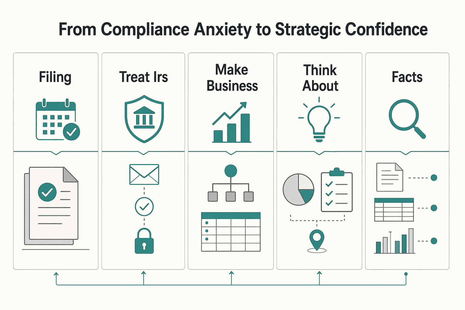 Diagram showing From Compliance Anxiety to Strategic Confidence for What is an Enrolled Agent (EA) and When Should You Hire One?.