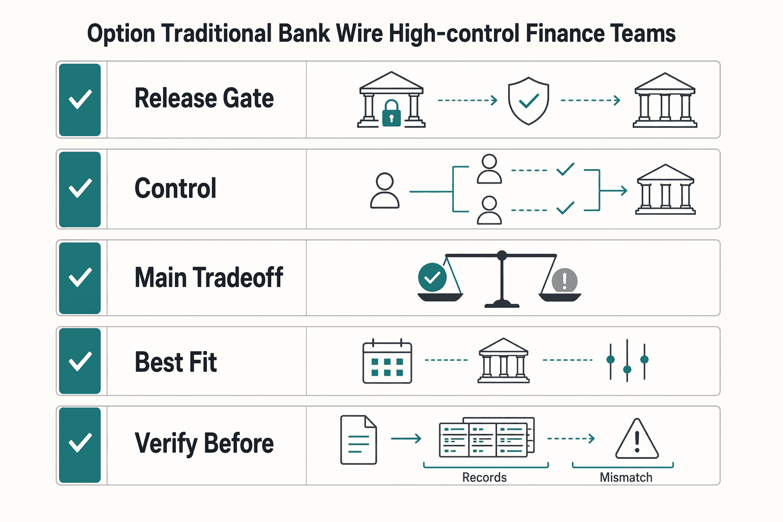 Diagram showing Option 2 Traditional Bank Wire for High-Control Finance Teams for The Best Way to Pay an Indian Development Agency from the US.