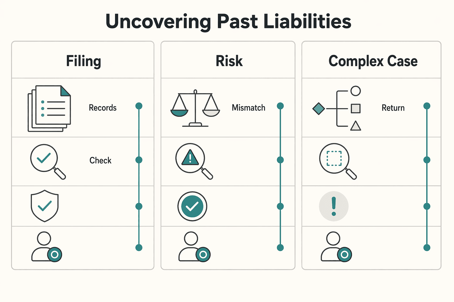 Diagram showing The Investor's Due Diligence Checklist: Uncovering Past Liabilities for India Angel Tax for Startups After the Cutoff.