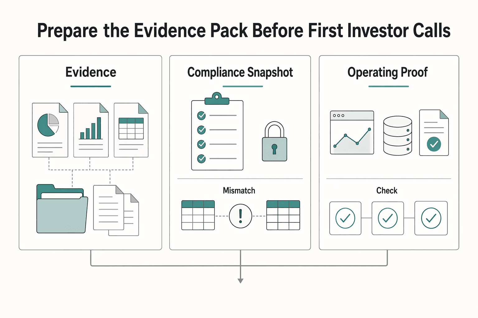 Diagram showing Prepare the evidence pack before first investor calls for The Best Venture Capital Firms for SaaS Startups in India.