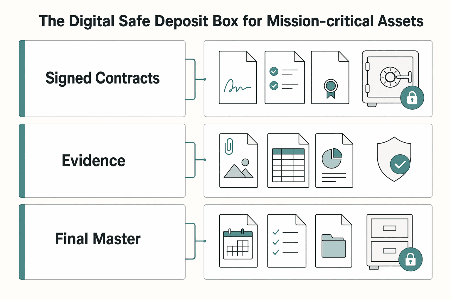 Diagram showing Tier 1: The Digital Safe Deposit Box for Mission-Critical Assets for The Best Cloud Storage Providers with European Data Centers.