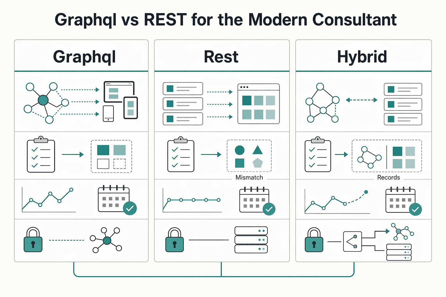 Diagram showing A Strategic Choice: GraphQL vs. REST for the Modern Consultant for GraphQL for Web APIs in Client-Facing Consulting.