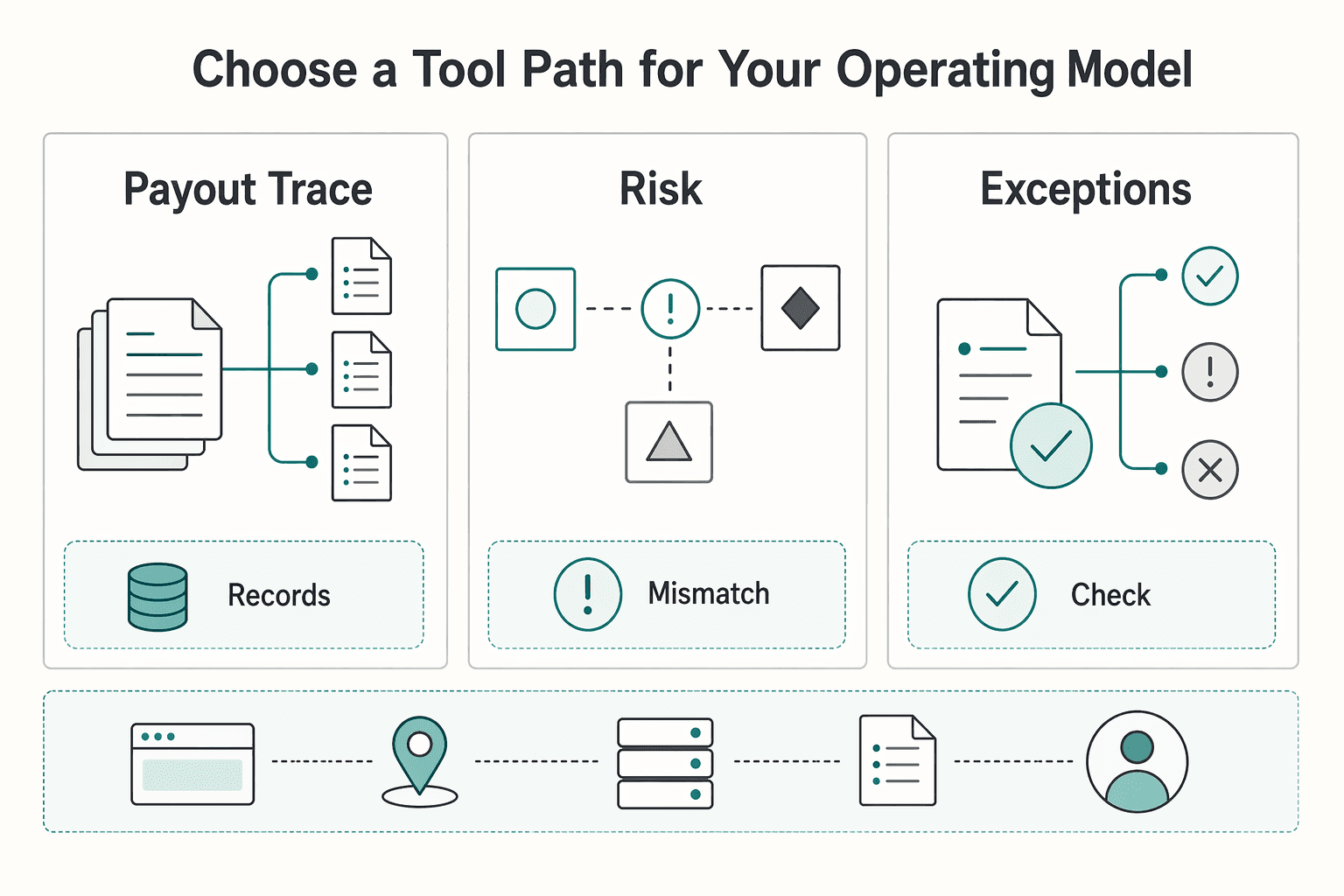 Diagram showing Choose a tool path for your operating model for The Best Log Management Tools for SaaS Businesses.
