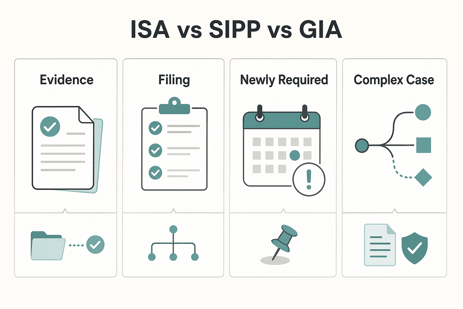 Diagram showing The Strategic Allocation Framework: ISA vs. SIPP vs. GIA for A Guide to Individual Savings Accounts (ISAs) in the UK.