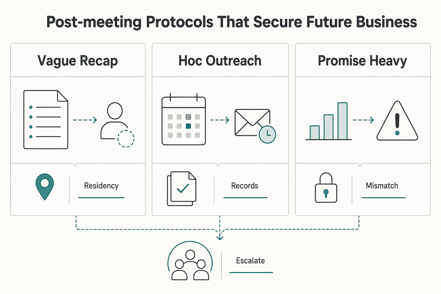 Diagram showing Phase 3: Post-Meeting Protocols That Secure Future Business for The Unwritten Rules of German Business Etiquette.
