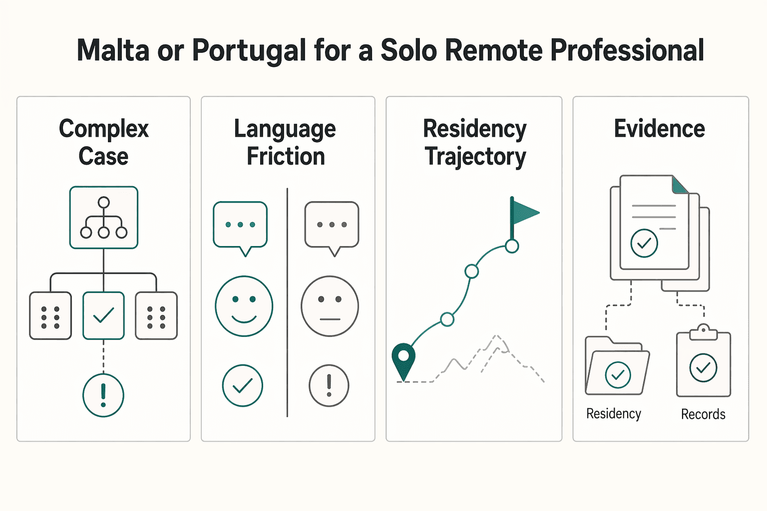 Diagram showing Malta or Portugal for a solo remote professional? for Should You Move on the Malta Nomad Residence Permit in 2026?.