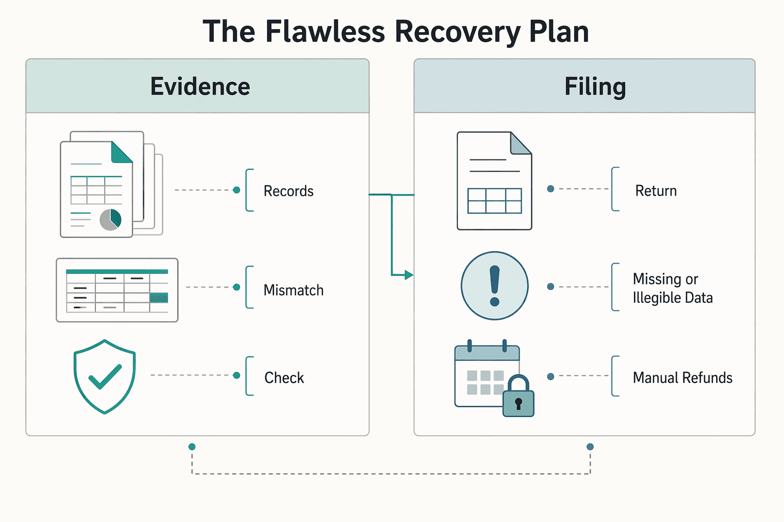 Diagram showing Phase 2: The Flawless Recovery Plan for How to Get a Refund of Over-Withheld US Taxes as a Foreigner.