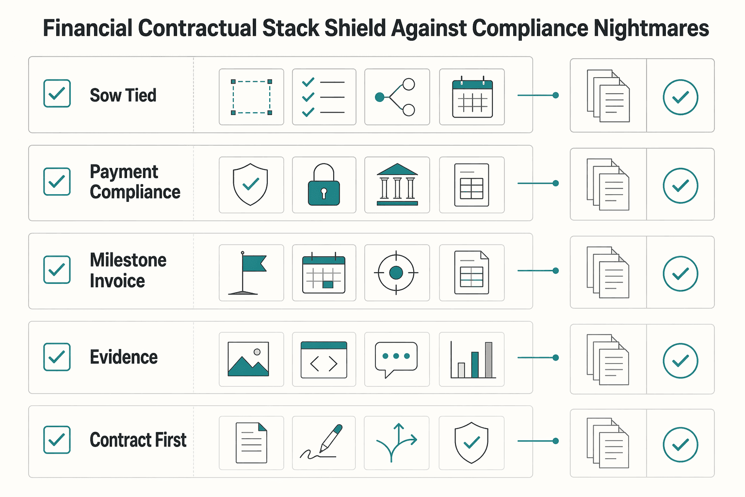 Diagram showing Layer 2: The Financial & Contractual Stack - Your Shield Against Compliance Nightmares for The Best Tools for Managing a Remote Development Team's Workflow.