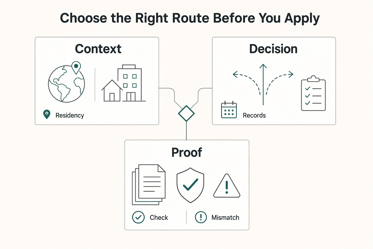 Diagram showing Choose the Right Route Before You Apply for Opening a UK Bank Account as a Foreigner Without Guesswork.