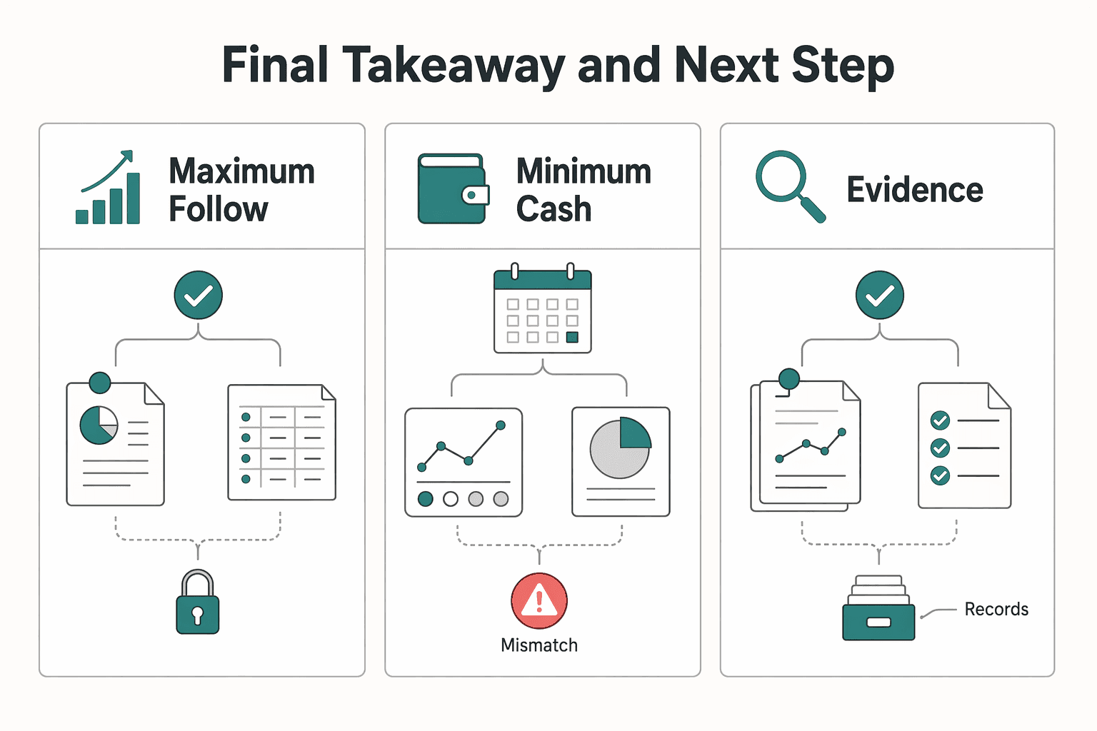 Diagram showing Final takeaway and next step for A Guide to Pro Rata Rights for Startup Investors.