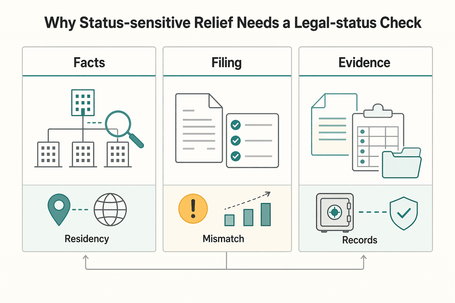 Diagram showing Why status-sensitive relief needs a legal-status check for A Deep Dive into Hong Kong's Stamped Security Duty.
