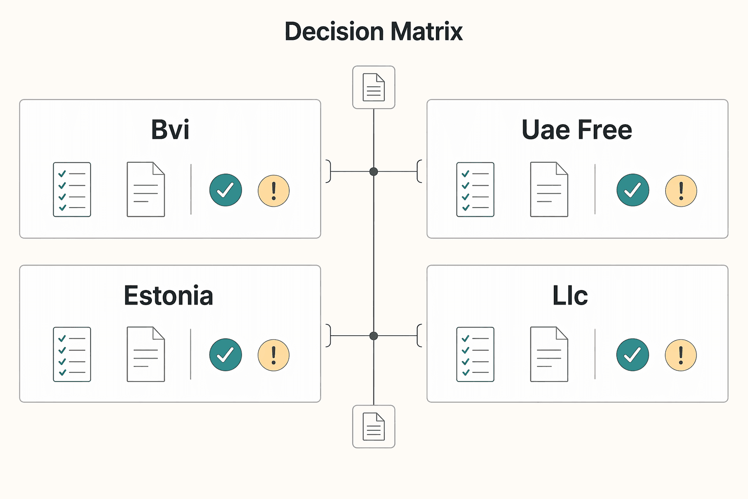 Diagram showing Decision matrix for Economic Substance in the BVI for Solo Founders.