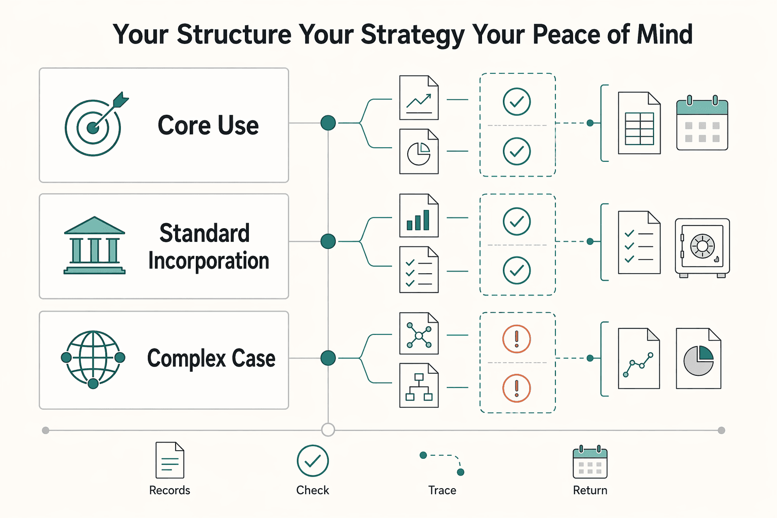 Diagram showing Your Structure, Your Strategy, Your Peace of Mind for BVI vs Cayman Islands for an Investment Holding Company in 2026.