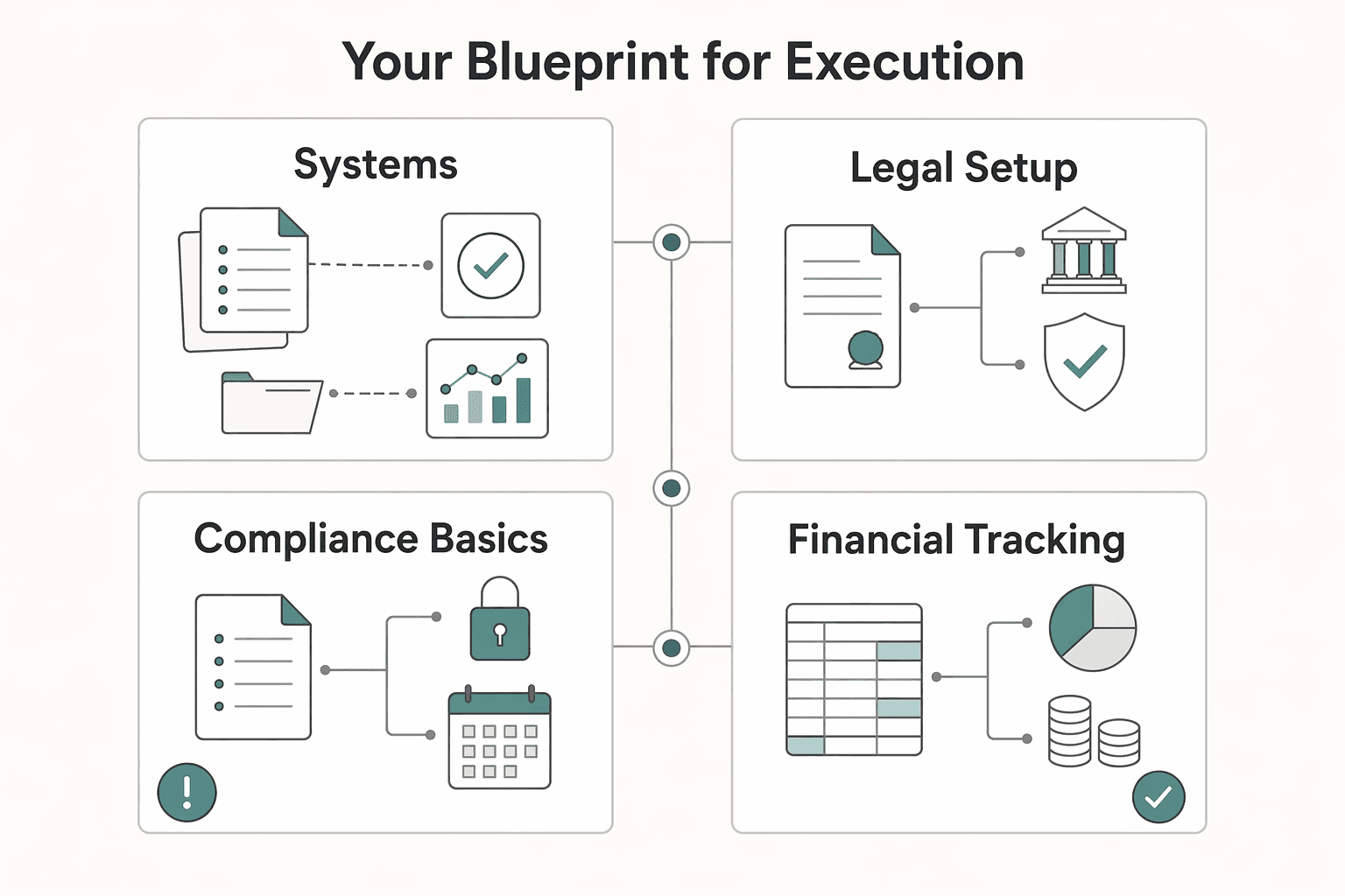 Diagram showing Your Blueprint for Execution for How to Start a Business as a Teenager.