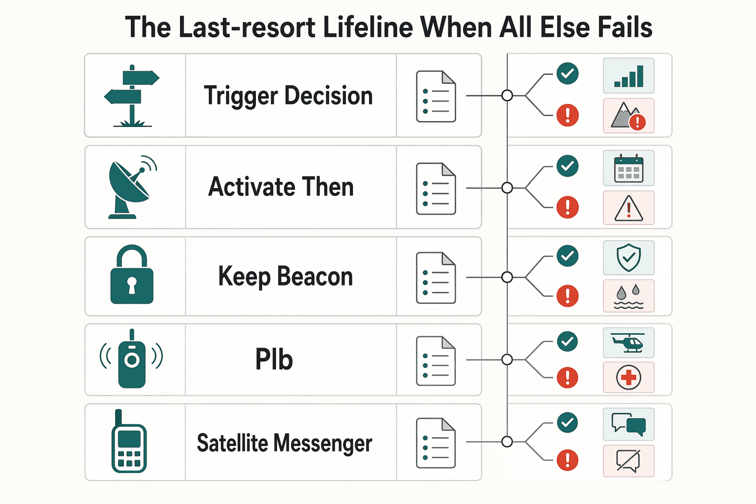 Diagram showing Tier 3: The Last-Resort Lifeline When All Else Fails for The Best Emergency Communication Devices for Off-Grid Travel.