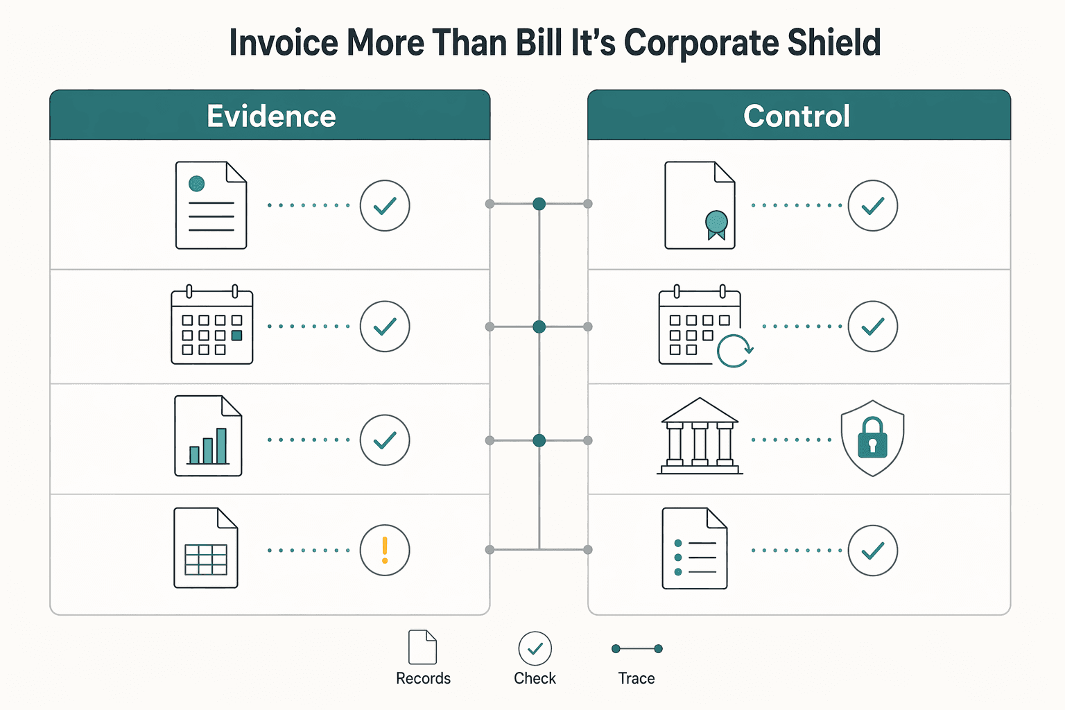 Diagram showing Your Invoice is More Than a Bill - It's Your Corporate Shield for A Canadian Corporation's Guide to Invoicing a US Client.