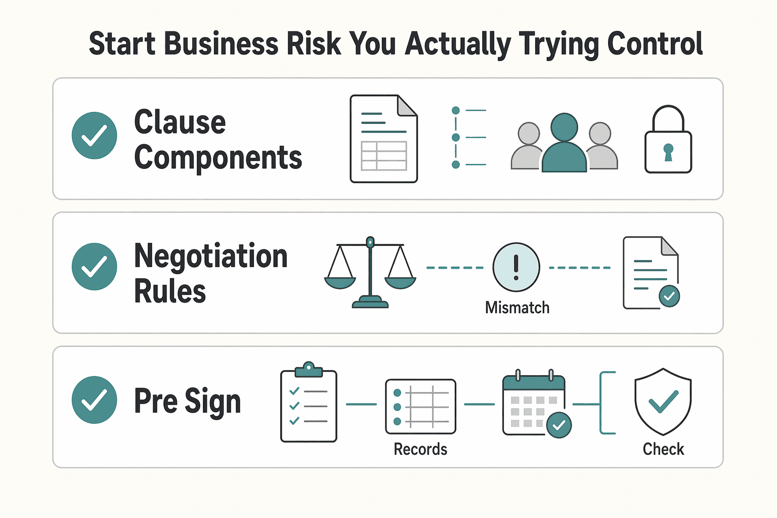 Diagram showing Start with the business risk you are actually trying to control for How to Structure a 'Key Person' Clause in a Consulting Agreement.