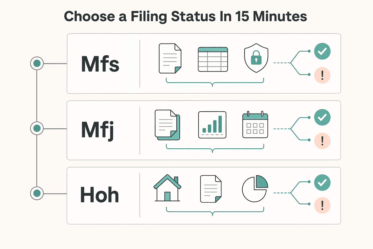 Diagram showing Choose a Filing Status in 15 Minutes for Tax Implications of a US Citizen Marrying a Non-Resident Alien.
