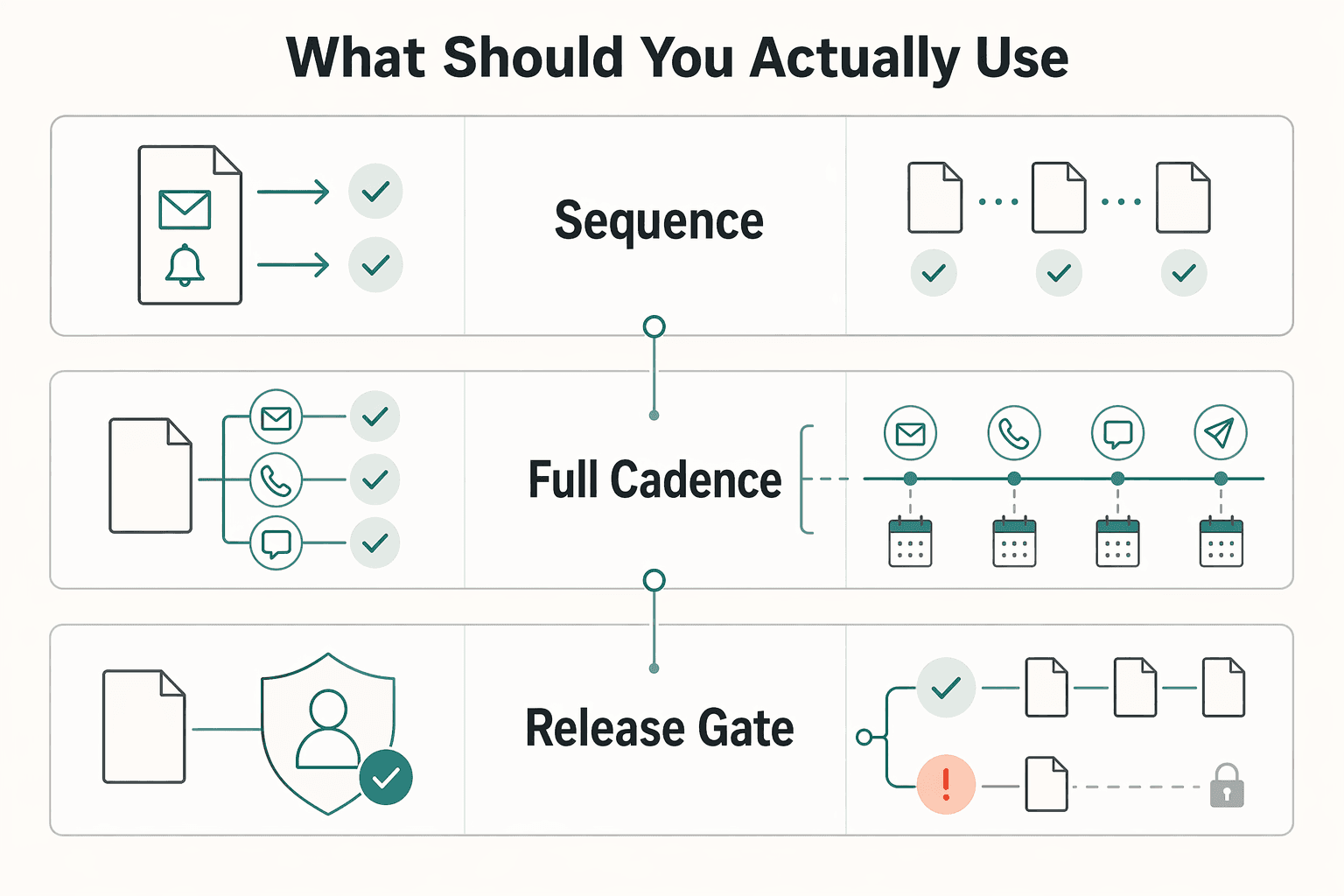 Diagram showing HubSpot Sequence vs. sales cadence: what should you actually use? for How Independent Professionals Build HubSpot Sales Cadences.