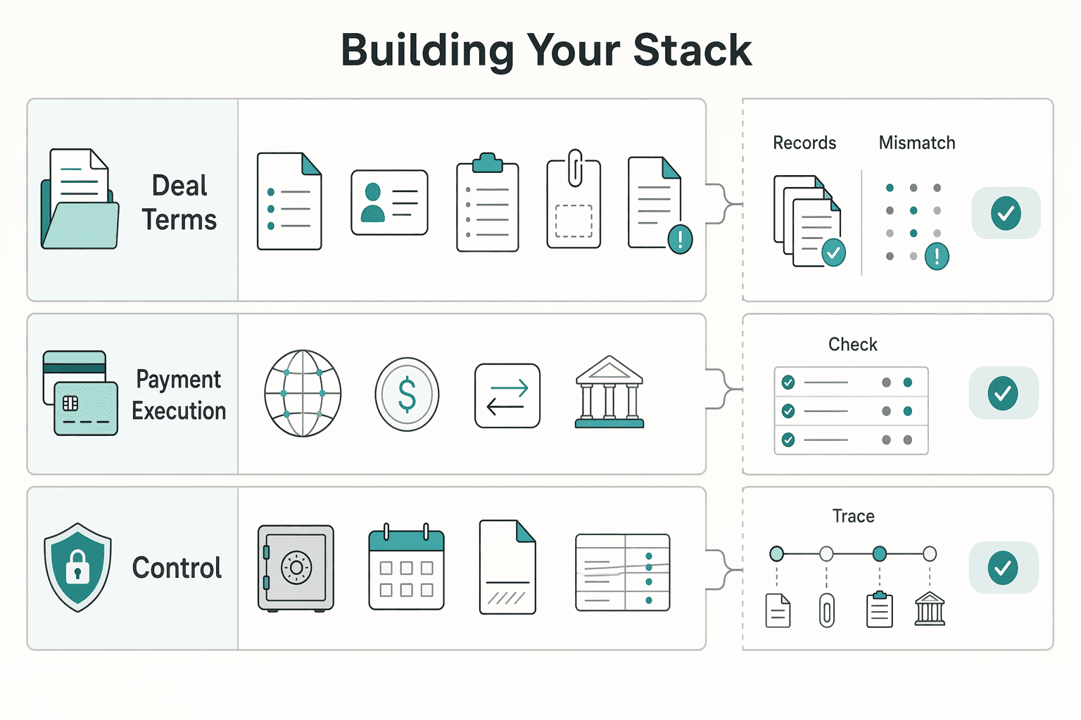 Diagram showing The Right Tools for the Real Job: Building Your Stack for Best Sales Compensation Software for Solo Operators in 2026.