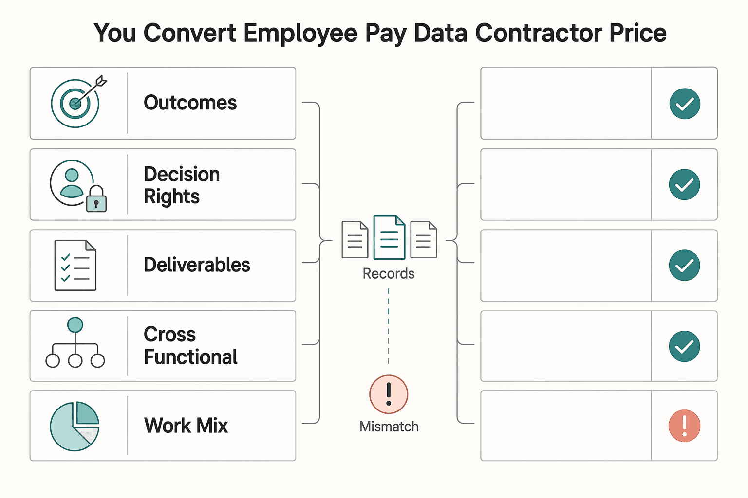 Diagram showing How do you convert employee pay data into a contractor price for How to Comply with New York's Salary Transparency Law.