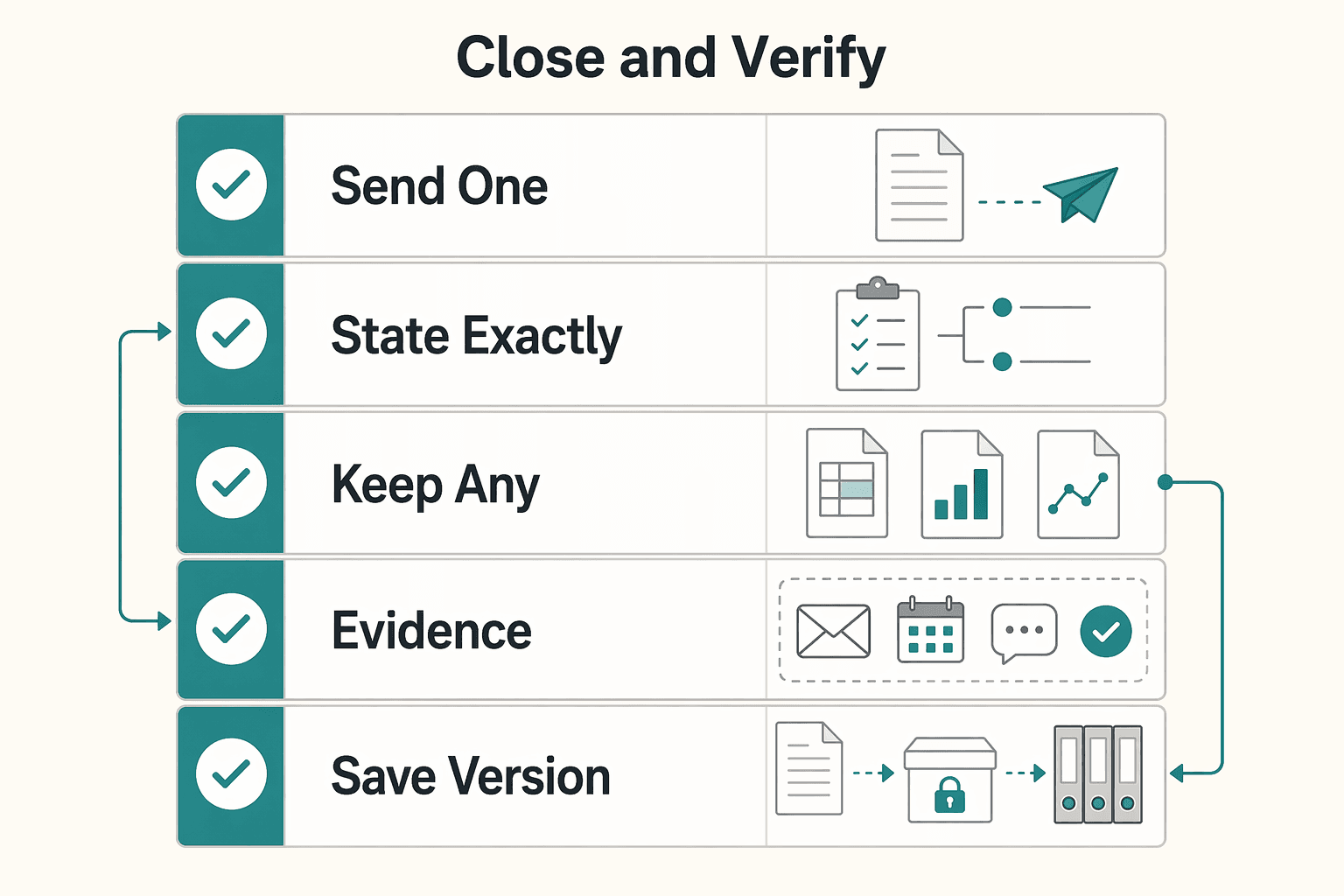 Diagram showing Close and verify for How to Create an Offer Letter for a New Employee.