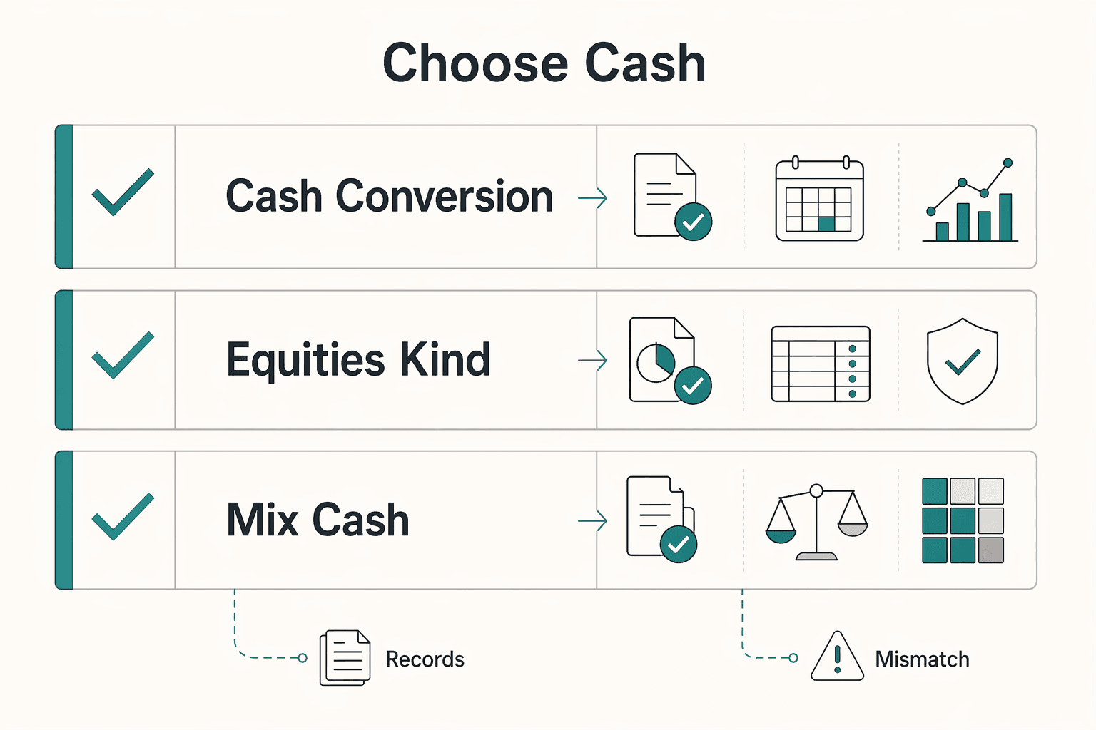 Diagram showing Choose cash, equities, or a mix with a practical risk matrix for How to Handle a Roth Conversion Ladder for Early Retirement.