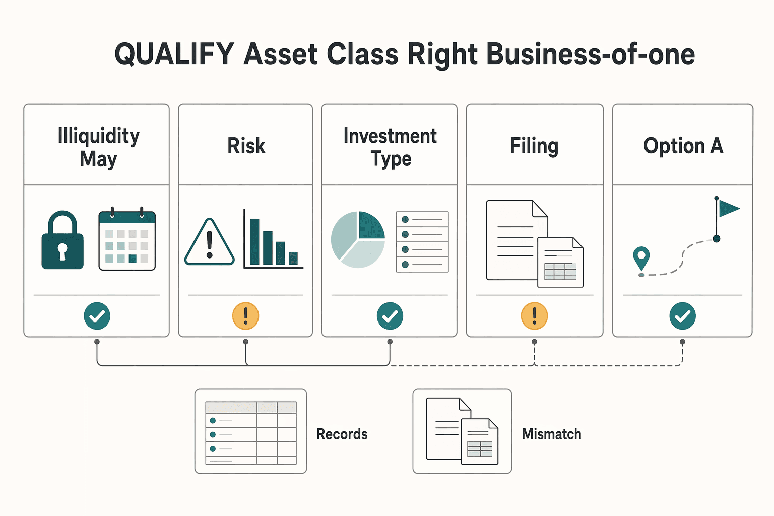 Diagram showing Part 1: QUALIFY - Is This Asset Class Right for Your "Business-of-One"? for A Guide to Investing in Private Credit.