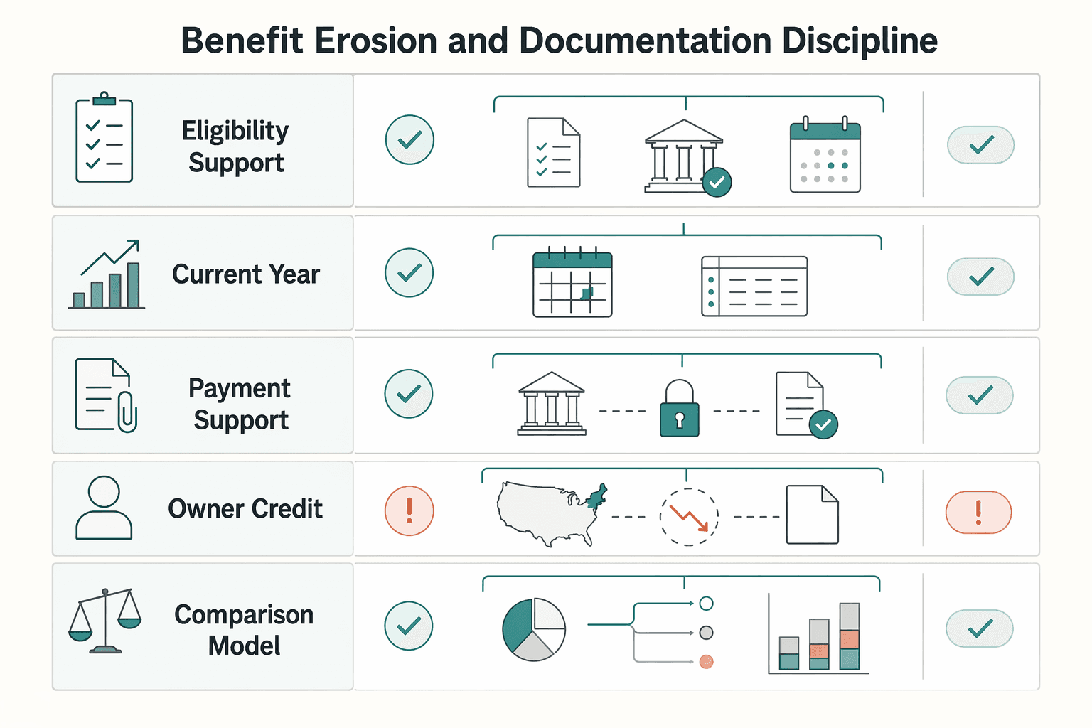 Diagram showing Benefit erosion and documentation discipline for When a PTE Tax Election Is Worth It.