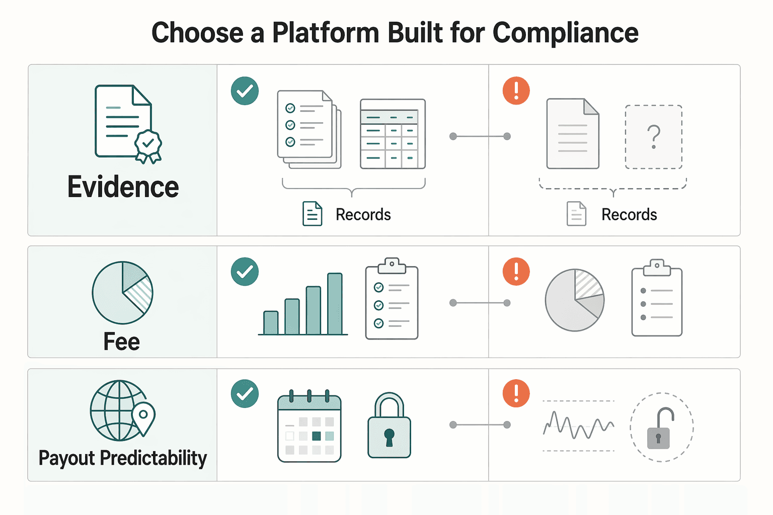Diagram showing Step 2: Choose a Platform Built for Compliance, Not Just Convenience for How a US Citizen Can Get Paid by a Brazilian Company Reliably.