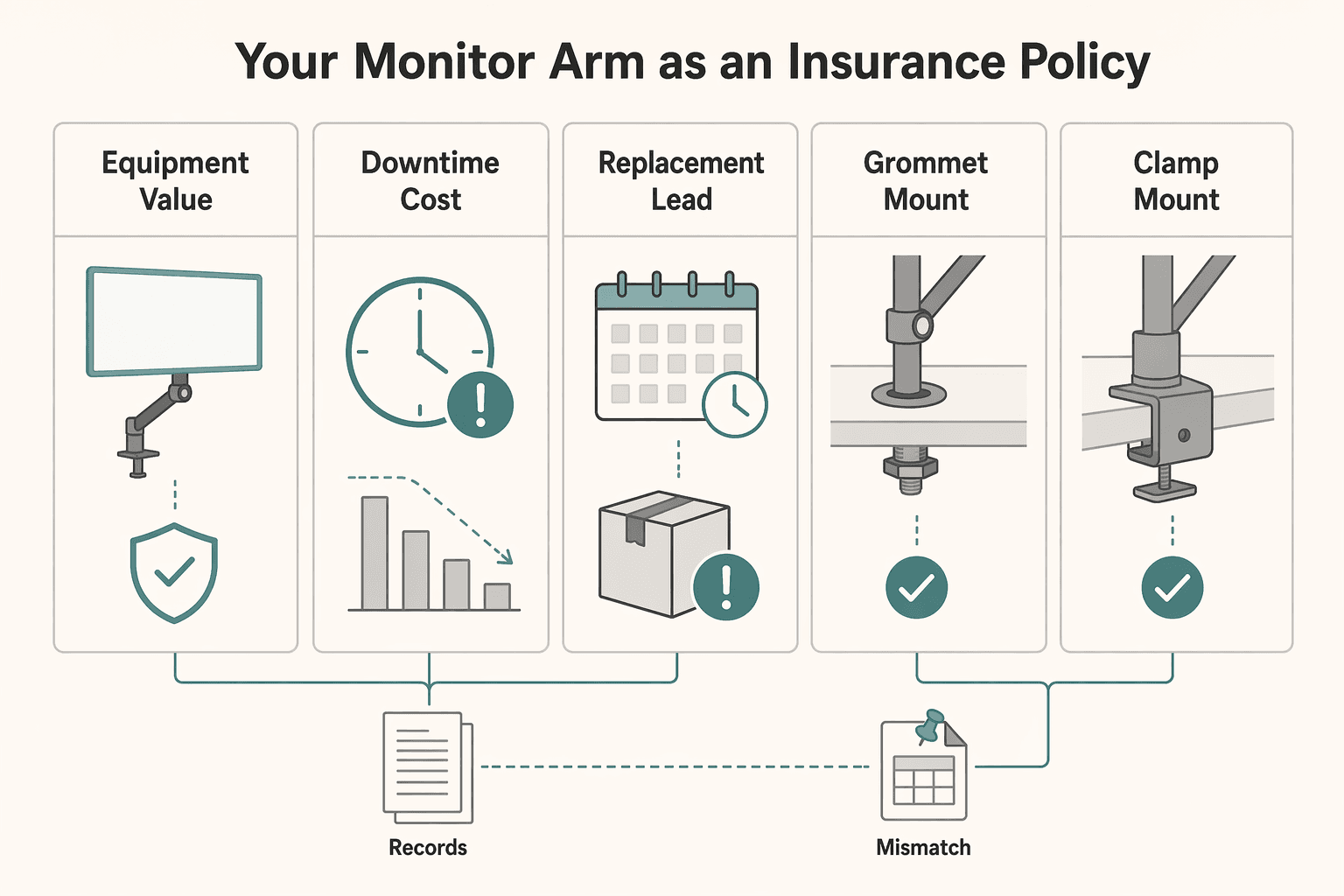 Diagram showing Part 1: Your Monitor Arm as an Insurance Policy for Best Monitor Arms for a Professional Home Office Setup.