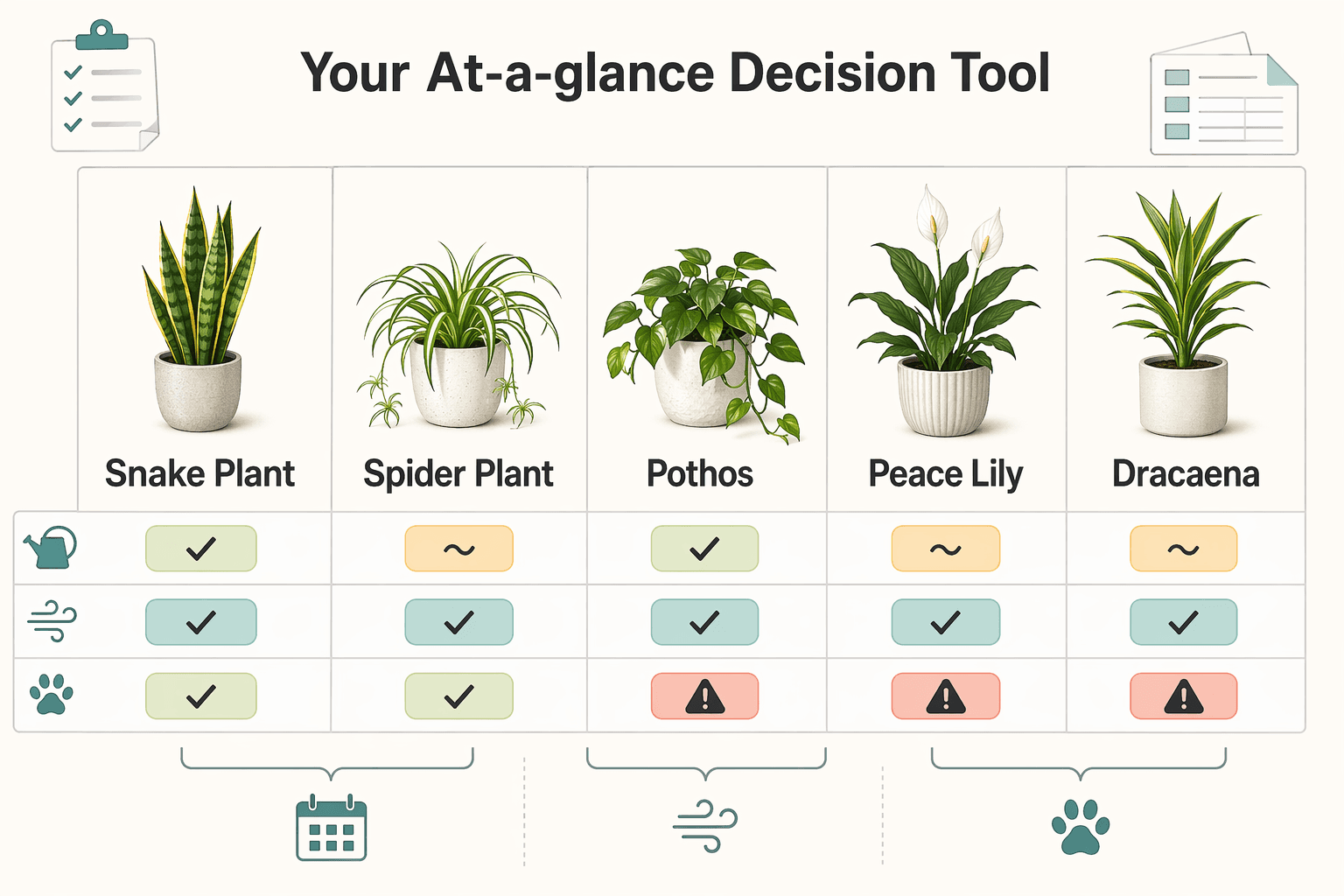 Diagram showing The Risk Mitigation Matrix: Your At-a-Glance Decision Tool for Best Office Plants for Air Quality in Your Home Office.