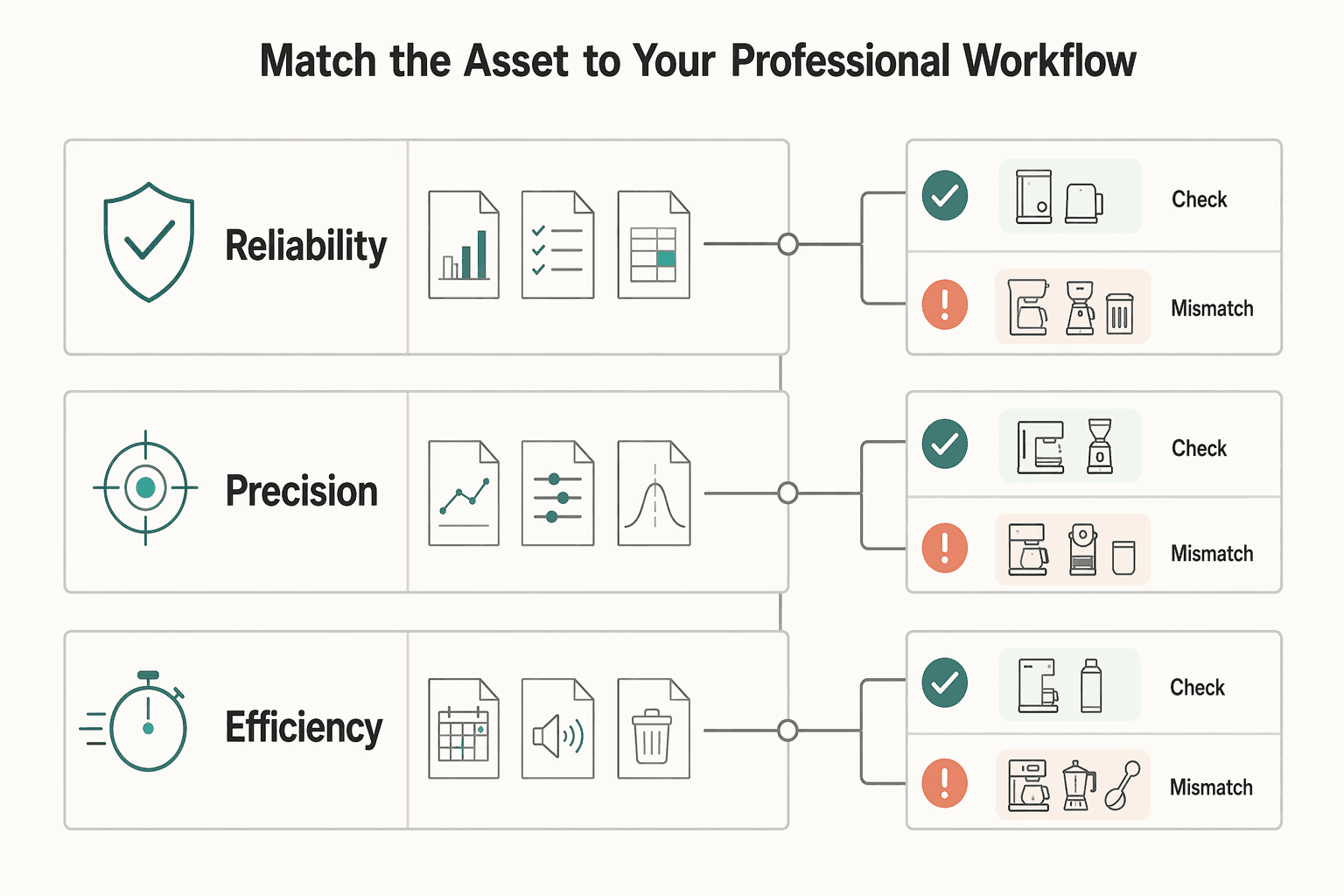 Diagram showing The Strategic Framework: Match the Asset to Your Professional Workflow for The Best Coffee Makers for a Home Office.
