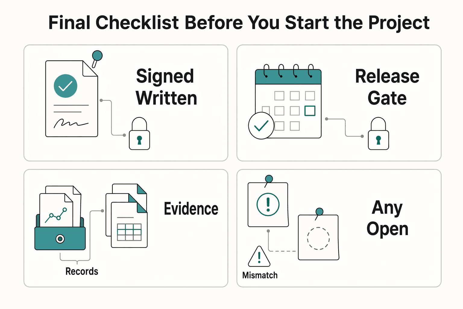 Diagram showing Final Checklist Before You Start the Project for NYC Freelance Isn’t Free Act Rules Freelancers Can Use Before Payment Problems.
