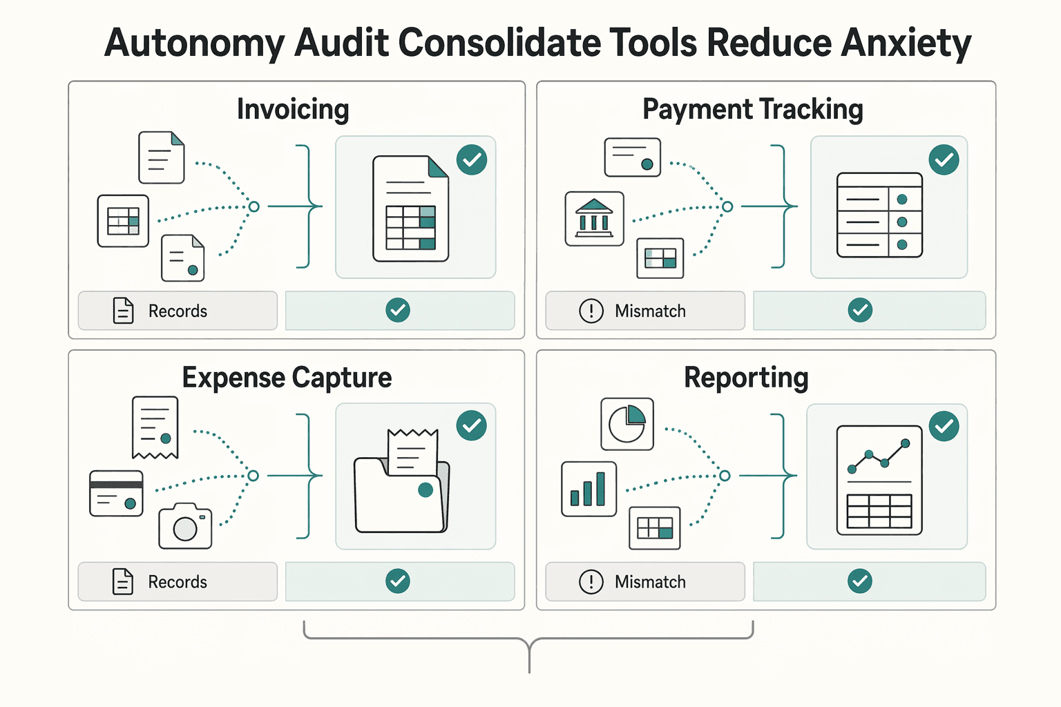 Diagram showing Step 3: The Autonomy Audit - Consolidate Your Tools to Reduce Anxiety for A Digital Detox Routine for Freelancers Who Need to Stay Reachable.