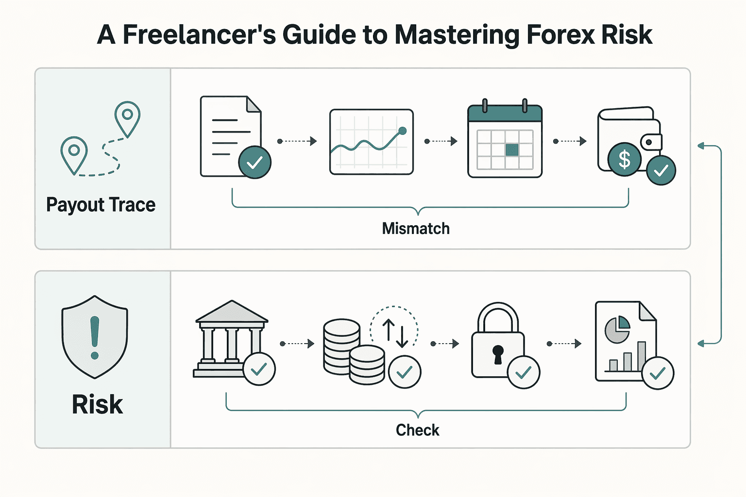 Diagram showing Beyond the Exchange Rate: A Freelancer's Guide to Mastering Forex Risk for Foreign Exchange Risk for Freelancers Getting Paid Internationally.
