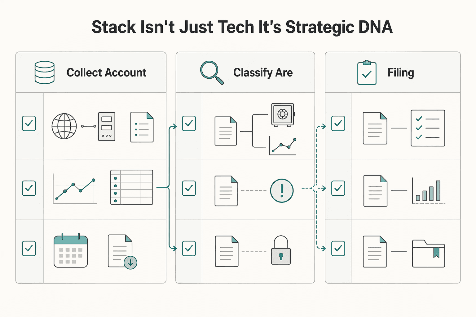 Diagram showing Your Stack Isn't Just Tech - It's Your Strategic DNA for Managing FBAR and Form 8938 Compliance with Crypto Held on Foreign Exchanges (Binance, KuCoin).