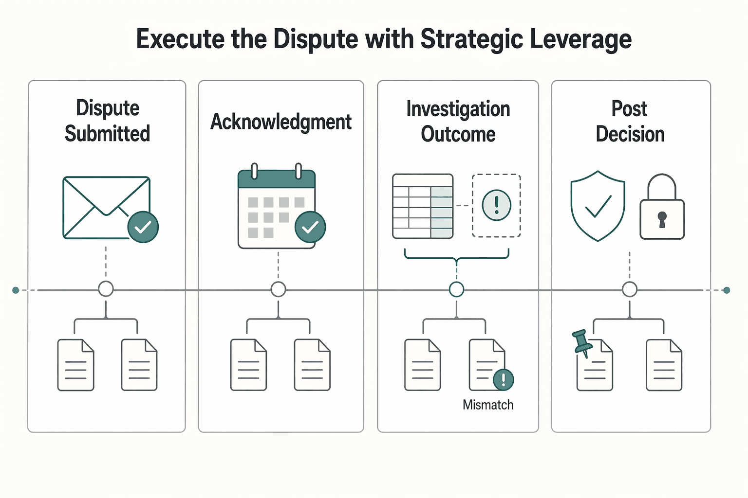 Diagram showing Part 3: Execute the Dispute with Strategic Leverage for Fair Credit Billing Act for a Business-of-One: How to Dispute Credit Card Billing Errors.